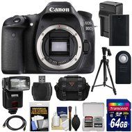 Canon EOS 80D Wi-Fi Digital SLR Camera &amp; 18-55mm IS STM + 55-250mm IS STM Lens + 64GB + Battery + Case + Tripod... N3