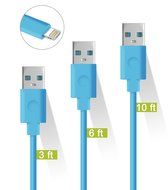 Nikolable iPhone cable 3pcs Lightning to USB Cable, 3ft,6ft,10ft Charging and Syncing Cable for iPhone, iPhone...