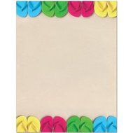 Bright Flip Flops Border Summer Laser &amp; Inkjet Computer Printer Paper