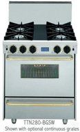 30" Freestanding Dual-Fuel Range With Self-Cleaning Convection Chrome Bezels 4 Sealed Burners &amp; In Stainless