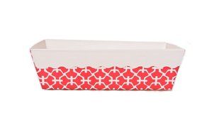 Simply Baked Paper Loaf Pan, Turquoise Lattice, 6 pans