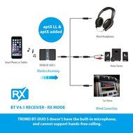 TROND Bluetooth V4.1 Transmitter Receiver / Wireless 3.5mm Audio Adapter with aptX Low Latency &amp; aptX for Both... N4