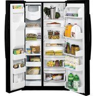 GE GSE25HGHBB 25.4 Cu. Ft. Black Side-By-Side Refrigerator - Energy Star N3