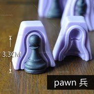 Anyana International chess 6 sets fondnat silicone 3D double-sided printing fondant sugar mold baking tools N3