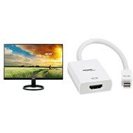 Acer R240HY bidx 23.8-Inch IPS HDMI DVI VGA (1920 x 1080) Monitor &amp; AmazonBasics Mini DisplayPort...