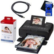 Canon Selphy CP1200 Wireless Color Photo Printer (Black) + Canon KP-108IN Color Ink Paper Set (Produces up to... N18