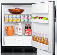 Summit Black Full Refrigerator Built In Refrigerator FF6BBI N2