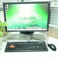 BESTLIFE Acrylic Monitor Riser with Keyboard Storage, Holds up to 50 Pounds, L19.69&quot; xW7.87... N2