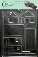 Cybrtrayd M054 Barn Chocolate Candy Mold with Exclusive Cybrtrayd Copyrighted Chocolate Molding Instructions