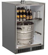Marvel MO24BTSMRS Outdoor Mobile Beer Dispenser, Twin Tap, Solid Door, Right Hinge, 24", Stainless Steel N4