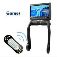 Tan Universal 8.5&quot; Center Console Armrest Swivel Monitor With Built In DVD Player IR &amp; FM... N8