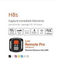 H8S Remote Control Action camera real 4K 30FPS FHD WiFi Ambarella A12S75 Sport DV Action Cam EIS Function N5