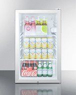 Summit SCR450LBI7ADA 32&quot; 4.1 cu. ft. With Factory Installed Lock Fully Finished White Cabinet Glass Door Reversible...