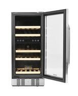 NewAir AWR-290DB Compact 29 Bottle Compressor Wine Cooler, Black/Stainless Steel N5