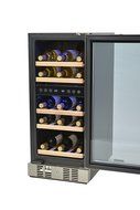 NewAir AWR-290DB Compact 29 Bottle Compressor Wine Cooler, Black/Stainless Steel N7