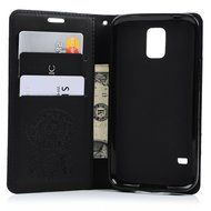 Galaxy S5 Case, YOKIRIN Printed Dream Catcher &amp; Campanula Design [Wrist Strap] Flip Folio... N38