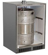Marvel MO24BTS2RS Outdoor Built-In Beer Dispenser, Twin Tap, Solid Door, Right Hinge, 24", Stainless Steel N3