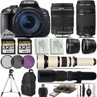 Canon EOS Rebel T5i DSLR Camera + Canon 18-135mm STM Lens + Canon 75-300mm + 0.43X Wide Angle Lens + 2.2x Telephoto...