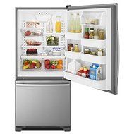 Amana ABB1924BRB 18.5 Cu. Ft. Black Bottom Freezer Refrigerator - Energy Star N8