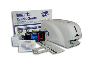 IDP Smart 30S Complete Photo ID Card Printer with SoftBadge Creator Software and ID Card Supplies