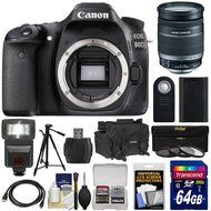Canon EOS 80D Wi-Fi Digital SLR Camera &amp; 18-55mm IS STM + 55-250mm IS STM Lens + 64GB + Battery + Case + Tripod... N4