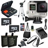 GoPro HERO4 Silver + AHDBT-401 Replacement Lithium Ion Battery + External Rapid Charger + 64GB microSD Class 10... N2