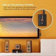 TaoTronics Bluetooth 4.1 Transmitter / Receiver, 2-in-1 Wireless 3.5mm Adapter (aptX Low Latency, 2 Devices Simultaneously... N5