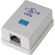 STEREN 301-151WH / CAT 5E SURFACE JACK - WHITE