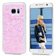 Badalink Galaxy S7 Case Shiny Glitter Sparkle Powder Series Shockproof Drop Protection Soft TPU Rubber Protective... N23