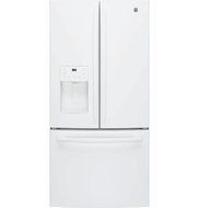GE GFE24JGKWW 33" Energy Star Qualified French-Door Refrigerator with 23.8 Cu. Ft. Capacity, in White N5