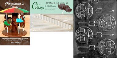 Cybrtrayd R071 Happy Chanukah Candle Lolly Chocolate Candy Mold with Exclusive Cybrtrayd Copyrighted Chocolate... N7