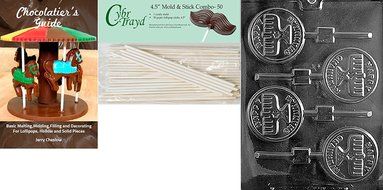 Cybrtrayd R071 Happy Chanukah Candle Lolly Chocolate Candy Mold with Exclusive Cybrtrayd Copyrighted Chocolate... N8