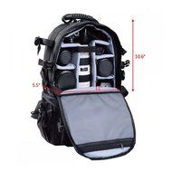 Multifunctional Deluxe Camera Backpack Bag Case Sony Canon Nikon DSLR SLR Black N3