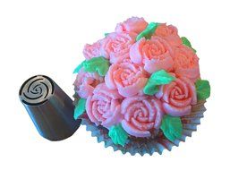 Russian Piping Tips - 15 Piece Set of Large Stainless Steel Cake Decorating Tips To Create Stunning Professional... N5