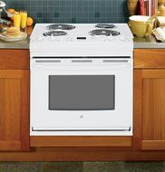 GE JDS28DFWW 30" White Drop-In Electric Coil Range