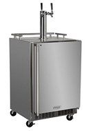 Marvel MO24BTSMRS Outdoor Mobile Beer Dispenser, Twin Tap, Solid Door, Right Hinge, 24", Stainless Steel N5