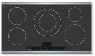 Bosch 500 Series NIT5665UC 36" Black with Stainless Steel Trim Induction Cooktop with SteelTouch