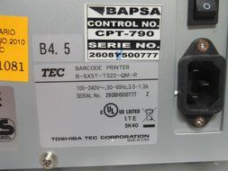 Toshiba B-SX5 305 dpi 5.39" 8 ips Serial Parallel USB Ethernet B-SX5T-TS22-QM-R N6
