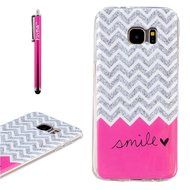 Galaxy S7 Edge Case, Firefish [Fashion Style] [Anti-slip] Ultra Slim Exact Fit Lightweight Flexible TPU Soft Back... N62