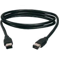 QVS 25FT IEEE 1394 6PIN TO 6PIN M/M FIREWIRE/ILINK BLK CABLE / CC1394-25 /