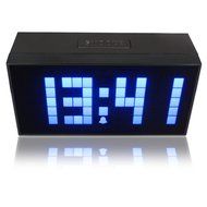 RioRand&reg; Digital Large Big Jumbo LED Snooze Wall Desk Alarm Day of Week Calendar Clock Blue&#65288;size:170mm*85mm*55mm)