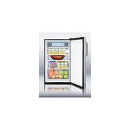 Summit CM421BLCSSADA 4.1 Cu. Ft. Stainless Steel Undercounter Compact Refrigerator N5