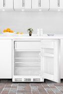 Summit CT66JBISSHHADA: ADA compliant built-in refrigerator-freezer with white cabinet, stainless steel wrapped... N2