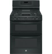 GE JGB860DEJBB 30" Black Gas Sealed Burner Double Oven Range - Convection N3