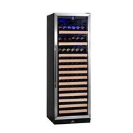 KingsBottle 98 Bottle Single Zone Wine Cooler, Black with Glass Door N4