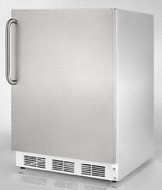 Summit AccuCold FF7-CSS 24&quot; 5.5 cu.ft. Capacity Compact Refrigerator with Automatic Defrost Adjustable Thermostat...