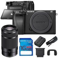 Sony Alpha a6300 Mirrorless Digital Camera (Body) with Sony 55-210mm Lens + 16GB I3ePro SD Card - International... N4