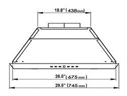NT AIR Range Hood Built-In Under Cabinet CH-200 Led 30 N2