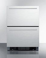 Summit SPRF2D 24&quot; Freestanding Drawer Refrigerator-Freezer With Digital Thermostat Interior Light Fully Finished... N3