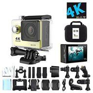 JZHY 4K Wifi Action Camera Waterproof Ultra HD Sports Cam 2 inch Screen 12MP Super Wide Angle Lens with Carrying... N11